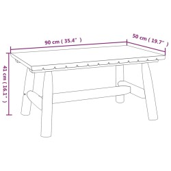 Table basse 90x50x41 cm bois massif d'épicéa  