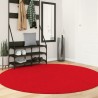 Tapis HUARTE à poils courts doux et lavable rouge Ø 200 cm 