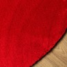 Tapis HUARTE à poils courts doux et lavable rouge Ø 200 cm 