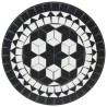 Table de bistro mosaïque noir et blanc Ø50x70 cm céramique 