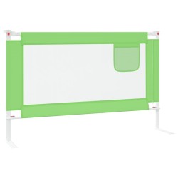 Barrière de sécurité de lit d'enfant Vert 120x25 cm Tissu 