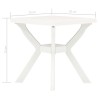 Table de bistro Blanc 70x70x72 cm Plastique 