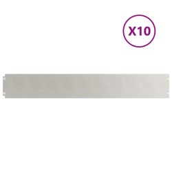 Bordures de pelouse 10 pcs 15x103 cm acier inoxydable 