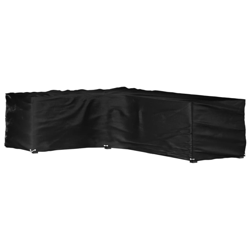 Housse de salon de jardin en forme de L 16 œillets 210x260x80cm Housse de salon de jardin en forme de L 16 œillets 210x260x80cm