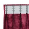 2 rideaux en velours avec œillets, rouge vin 260x140 cm 