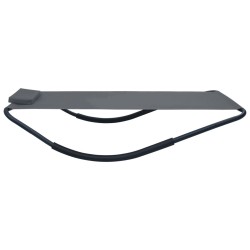 Lit de jardin Gris 200x90 cm Acier 