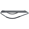 Lit de jardin Gris 200x90 cm Acier 