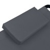 Lit de jardin Gris 200x90 cm Acier 