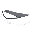 Lit de jardin Gris 200x90 cm Acier 