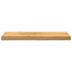 Marches d'escalier 2 pcs marron clair 80x25x2 cm chêne massif 