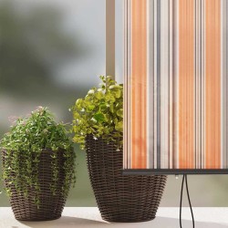 Store Roulant Extérieur Rayé Jaune et bleu 220 x 250 cm tissu 