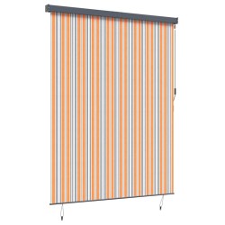 Store Roulant Extérieur Rayé Jaune et bleu 220 x 250 cm tissu 