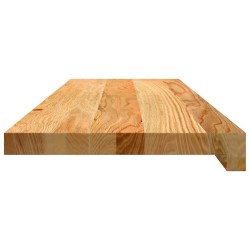 Appuis de fenêtre 2 pcs marron clair bois de chêne massif 