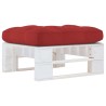 Pouf palette de jardin Bois de pin imprégné de blanc 