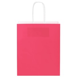Sacs en papier 250 pcs avec poignées rose 18x8x22 cm 