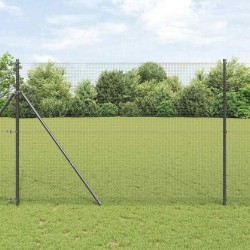 Clôture en fil soudé gris , 1,5 x 25 m, en acier. 