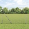 Clôture en fil soudé gris , 1,5 x 25 m, en acier. 