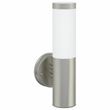 Applique Murale Extérieure 2 pcs Argent Acier Inoxydable IP44 