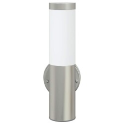 Applique Murale Extérieure 2 pcs Argent Acier Inoxydable IP44 