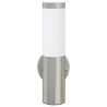 Applique Murale Extérieure 2 pcs Argent Acier Inoxydable IP44 