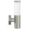 Applique Murale Extérieure 2 pcs Argent Acier Inoxydable IP44 