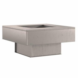 brasero carré 60x60x30 cm en acier corten 