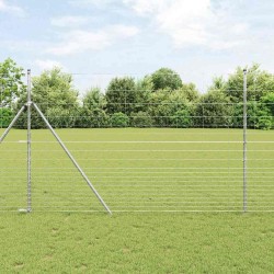 Clôture de champ 1,6x25 m en acier galvanisé 