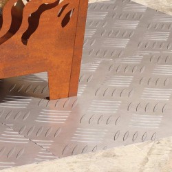 Plaques en alu antidérapantes 4 pcs, motif diamant, 60x40 cm 