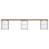 Banc de jardin design gabion 203x31x42 cm bois de pin imprégné 