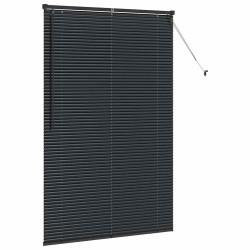 Store de Fenêtre avec des rideaux Autre Noir 80 x 130 cm Aluminium 