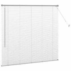 Store de Fenêtre avec des rideaux Argenté 80 x 130 cm Aluminium 