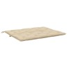 Coussin de banc de jardin beige 120x(50+50)x7 cm tissu oxford 