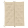 Coussin de banc de jardin beige 120x(50+50)x7 cm tissu oxford 