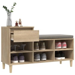 Armoire à chaussures Chêne sonoma 102x36x60cm Bois d'ingénierie 