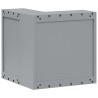 Armoire à outils d'angle murale et verrouillable en acier noir 