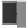 Armoire à outils d'angle murale et verrouillable en acier noir 
