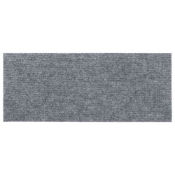 Tapis d'escalier autocollants 30 pièces 60 x 25 cm Gris clair Rectangulaire 