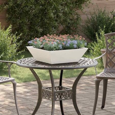 Jardinière en acier blanche de 50x50x15 cm 