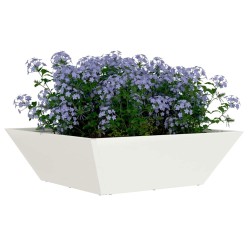 Jardinière en acier blanche de 50x50x15 cm 