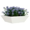 Jardinière en acier blanche de 50x50x15 cm 