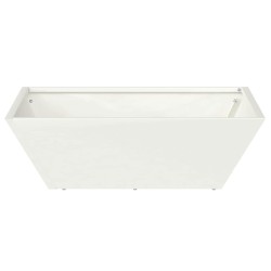Jardinière en acier blanche de 50x50x15 cm 