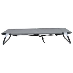 Lit pour Chien Pliable Gris clair Cadre en métal, lit en tissu 