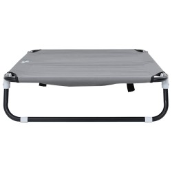 Lit pour Chien Pliable Gris clair Cadre en métal, lit en tissu 