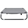 Lit pour Chien Pliable Gris clair Cadre en métal, lit en tissu 