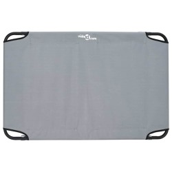 Lit pour Chien Pliable Gris clair Cadre en métal, lit en tissu 