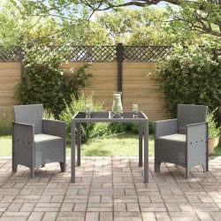 Chaises de jardin avec coussins 2 pcs Gris clair 