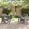 Chaises de jardin avec coussins 2 pcs Gris clair 