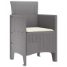 Chaises de jardin avec coussins 2 pcs Gris clair 