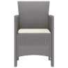Chaises de jardin avec coussins 2 pcs Gris clair 