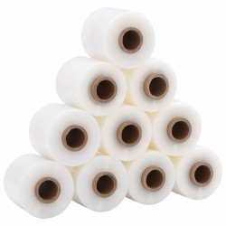 Films étirables 10 pcs transparent 23 μm 10 cm x 300 m 